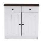 Traditional White Wood Kitchen Storage Cabinet by Baxton Studio