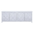 Kendra 94 Reclaimed Pine White Washed Painted Carved Sideboard