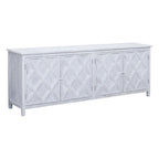 Kendra 94 Reclaimed Pine White Washed Painted Carved Sideboard