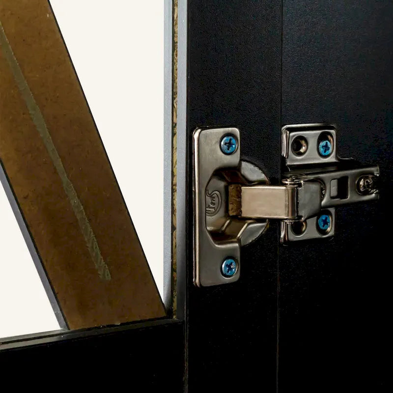 Large Kitchen Pantry Storage Cabinet with Glass Doors,Drawers & Open Shelves