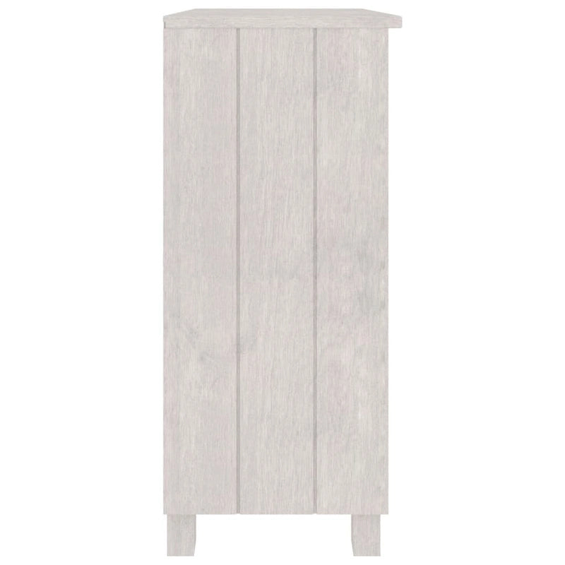 vidaXL Sideboard Storage Kitchen Cabinet for Hallway HAMAR Solid Wood Pine - 33.5x13.8x31.5
