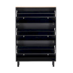 Merax Narrow Design Shoe Cabinet with 3 Flip Drawers, 3 Hooks