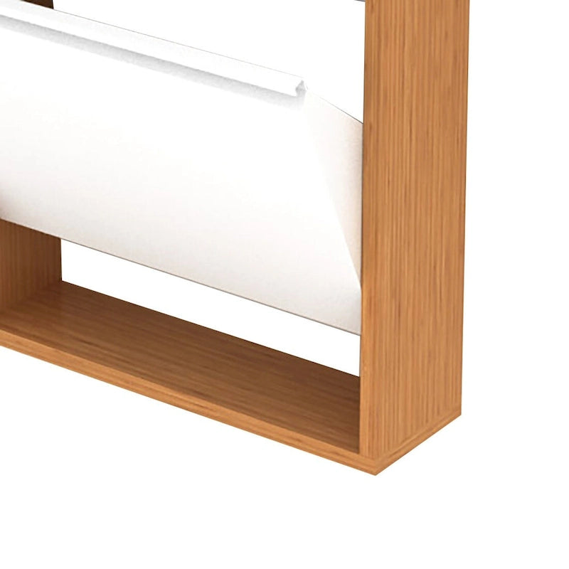 Modern Farmhouse Style Freestanding Shoe Storage Cabinet