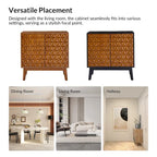 Jakob Modern 2-Solid Door Accent Storage Cabinet Sideboard with Adjustable Shelf Set of 2 by HULALA HOME