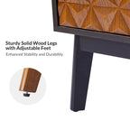 Jakob Modern 2-Solid Door Accent Storage Cabinet Sideboard with Adjustable Shelf Set of 2 by HULALA HOME