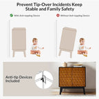 Jakob Modern 2-Solid Door Accent Storage Cabinet Sideboard with Adjustable Shelf Set of 2 by HULALA HOME