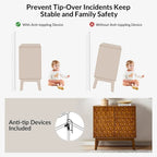 Jakob Modern 2-Solid Door Accent Storage Cabinet Sideboard with Adjustable Shelf Set of 2 by HULALA HOME