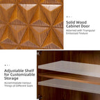 Jakob Modern 2-Solid Door Accent Storage Cabinet Sideboard with Adjustable Shelf Set of 2 by HULALA HOME