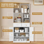 Pantry Buffet Cabinet Freestanding Kitchen Hutch Storage Cabinet Large Cupboard for Home Kitchen Bathroom Living Room Office