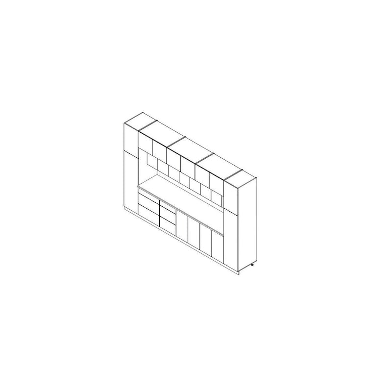 Kitchen Luxe Collection White Matte Color Base Size 12Ft Wide - 143x24