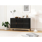 3 Door Storage Cabinet ,Sideboard Buffet Cabinet With Adjustable Shelf