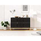 3 Door Storage Cabinet ,Sideboard Buffet Cabinet With Adjustable Shelf