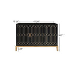 3 Door Storage Cabinet ,Sideboard Buffet Cabinet With Adjustable Shelf