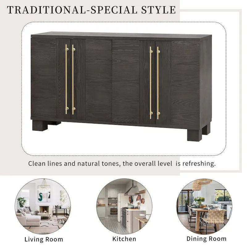 Wood Traditional Style Sideboard
