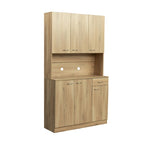 70.87 Tall Wardrobe& Kitchen Cabinet, with 6-Doors, 1-Open Shelves and 1-Drawer for bedroom