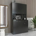 70.87 Tall Wardrobe& Kitchen Cabinet, with 6-Doors, 1-Open Shelves and 1-Drawer for bedroom