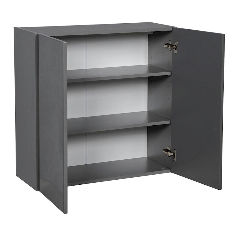 30 x 30 Wall Cabinet-Double Door-Grey - 30 x 30 x 12