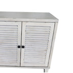 Accent Cabinet 4 Shutter Door Wooden Cabinet Sideboard Buffet Server Cabinet - N/A
