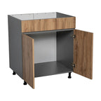 30 Sink Base Cabinets-High Double Door-Grey - 30 x 34 1/2 x 23 3/8