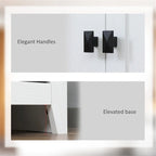 Freestanding Kitchen Storage Cabinet w/ Doors and Adjustable Shelves - N/A