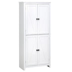 Freestanding Kitchen Storage Cabinet w/ Doors and Adjustable Shelves - N/A