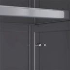 Open-Door Kitchen Shelving Floor-To-Ceiling Microwave Storage Cabinet