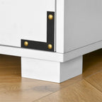 Kitchen Pantry Cabinet with 4 Door Cupboard and Storage Shelves - N/A