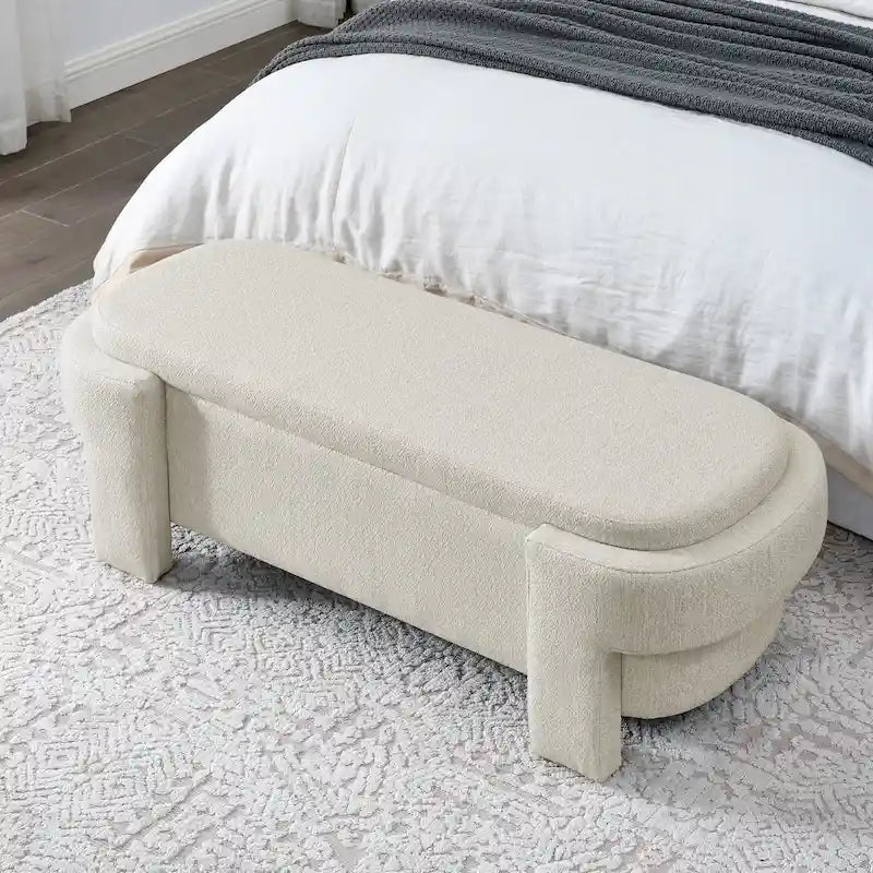 Upholstered Bench with Large Storage Space