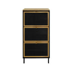 3 Metal Door Shoe Rack Freestanding Shoe Storage Cabinet