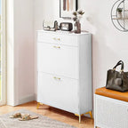 Space-Saving Freestanding Modern Shoe Storage Cabinet for Entryway, Hallway, Living Room