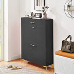 Space-Saving Freestanding Modern Shoe Storage Cabinet for Entryway, Hallway, Living Room