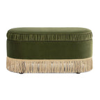 Serena 38 Ruched Oval Storage Bench Ottoman