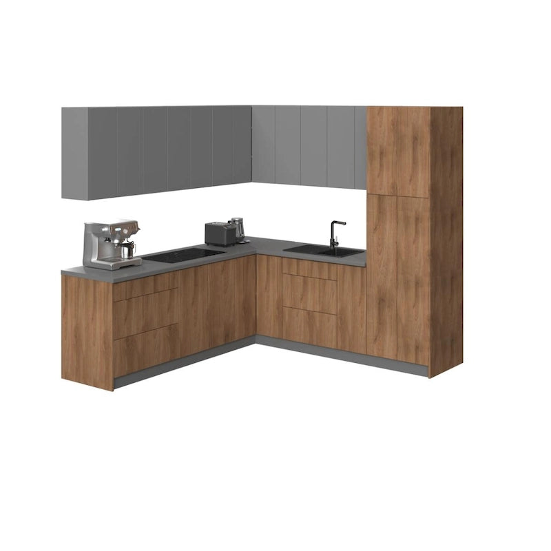 Kitchen Urban Collection Natural Teak & Black Color Base Size 8x8Ft Wide - 96x96