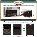 Wood Storage Bench with 2 Woven Baskets by Harper&Bright Designs