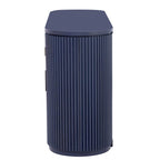 Vertical Striped Door Storage Cabinet with Metal Handles, Adjustable, Suitable for Study, Entryway and Living Room