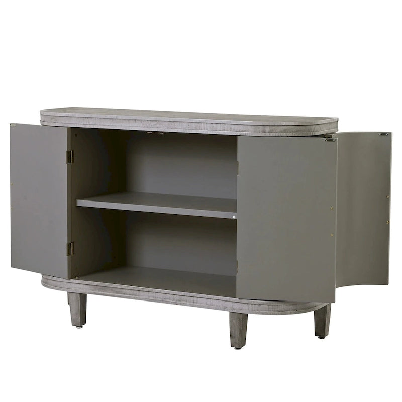 33.50 in. H Storage Cabinet with Antique Pattern Doors