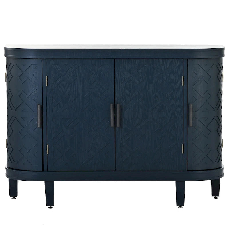 33.50 in. H Storage Cabinet with Antique Pattern Doors