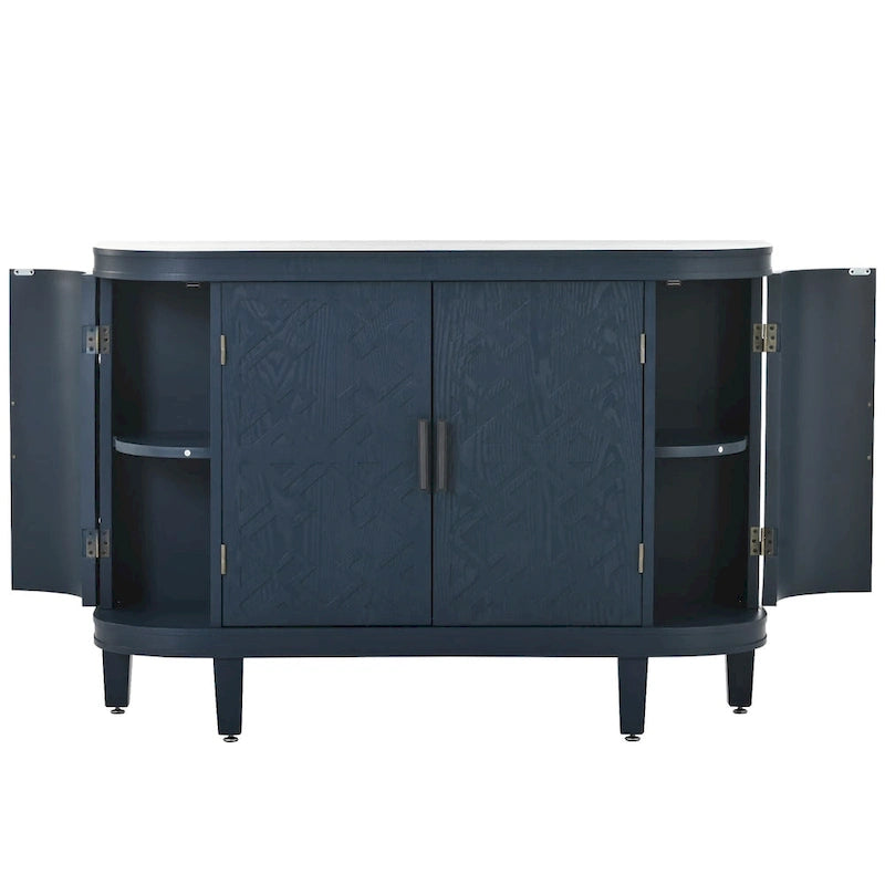 33.50 in. H Storage Cabinet with Antique Pattern Doors