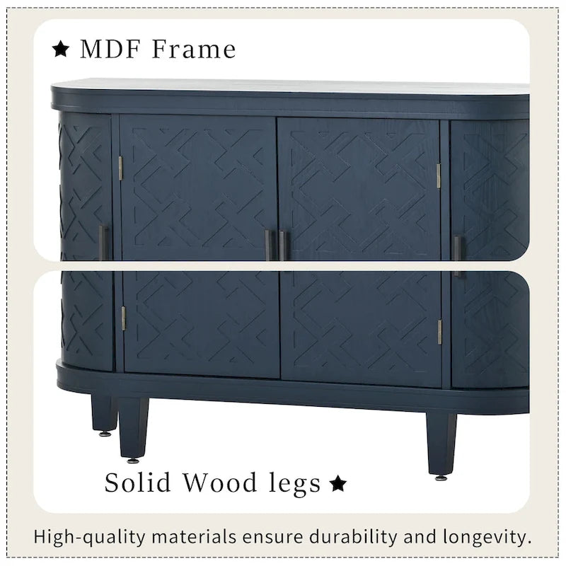 33.50 in. H Storage Cabinet with Antique Pattern Doors