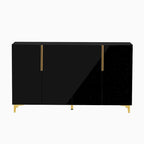 55 Sideboard Storage Cabinet with Adjustable Shelves, Glossy Finish