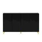 55 Sideboard Storage Cabinet with Adjustable Shelves, Glossy Finish