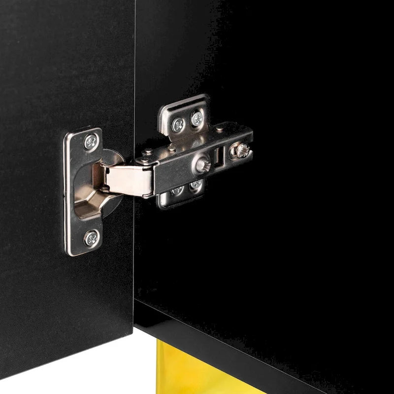 55 Sideboard Storage Cabinet with Adjustable Shelves, Glossy Finish