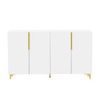 55 Sideboard Storage Cabinet with Adjustable Shelves, Glossy Finish