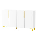 55 Sideboard Storage Cabinet with Adjustable Shelves, Glossy Finish