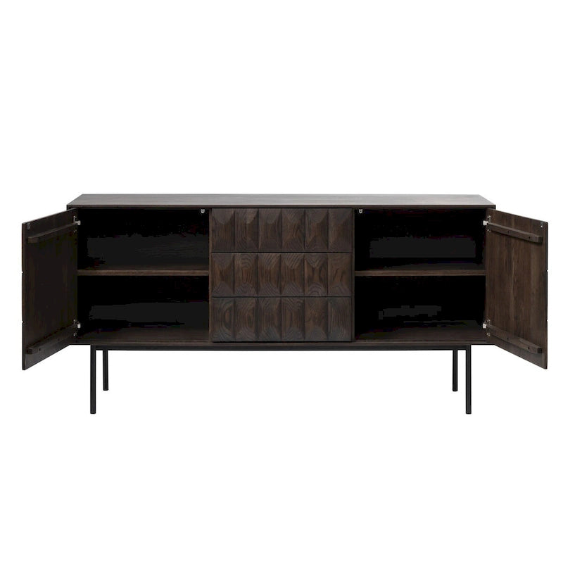 Rye Studio Modern Sideboard, Espresso Oak
