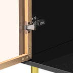 Modern Sideboard with Metal Legs and Handles - 60W x 16D x 36H
