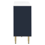 Modern Sideboard with Metal Legs and Handles - 60W x 16D x 36H