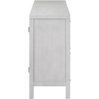 Sideboard with Artificial Rattan Door and Metal Handles - 47.2L x 11.8W x 31.5H