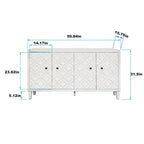 Accent Cabinet 4 Door Wooden Cabinet Sideboard Buffet Server Cabinet