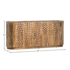 Textured Mango Wood Four-Door Living Room Buffet Sideboard
